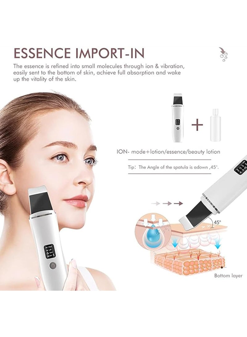 Professional Ultrasonic Skin Scrubber - 4 Mode Face Spatula for Blackhead Removal & Deep Pore Cleaning - Portable & Rechargeable Facial Scraper for Skin Lifting & Exfoliation - Image 2